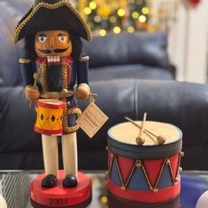 Nutcracker Drummer Figurine with Drum Set